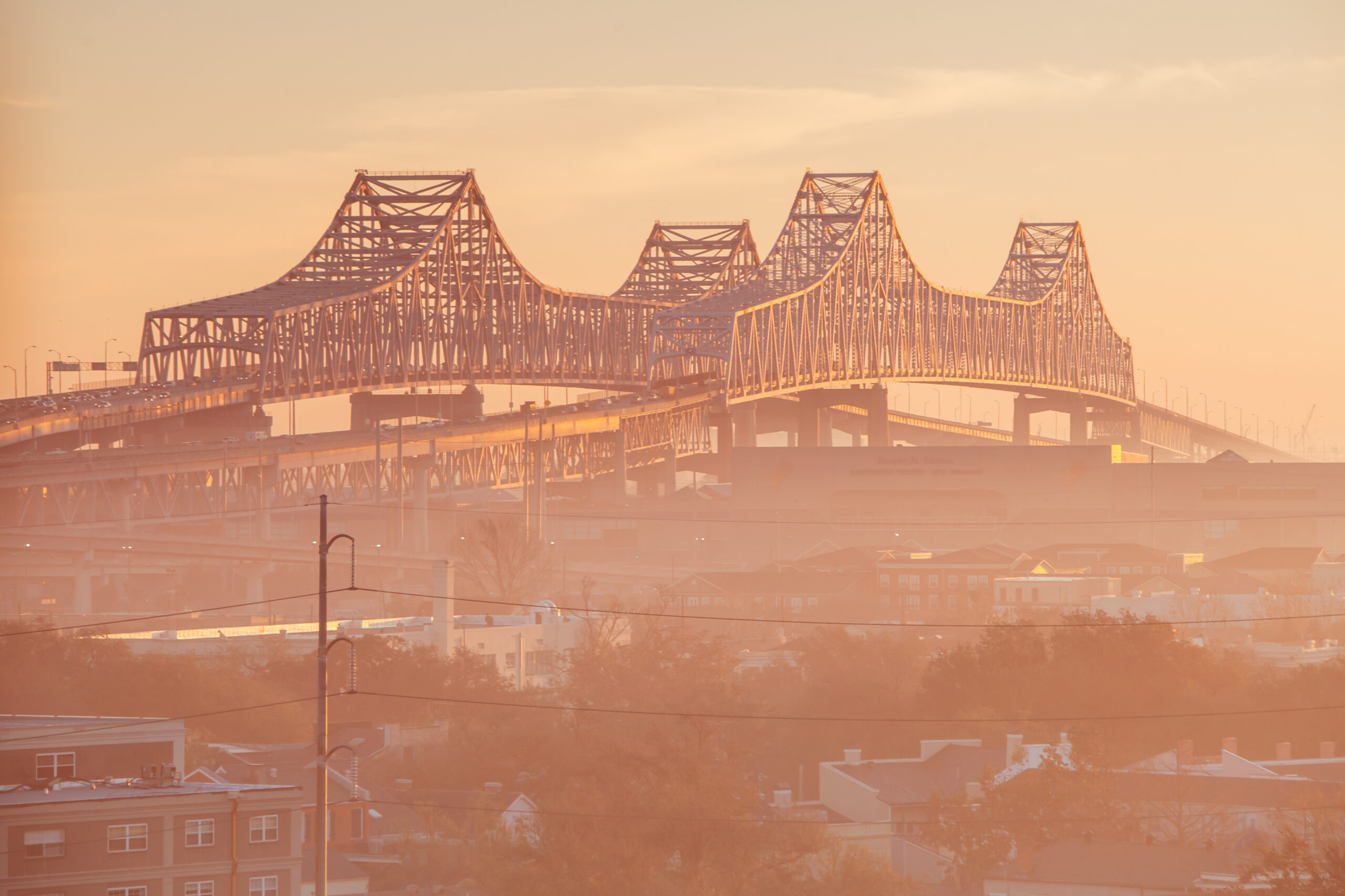 Crescent City Connection Bridge in New Orleans, Louisiana, USA
