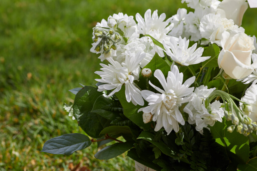 Close up for the bunch of fresh flowers.