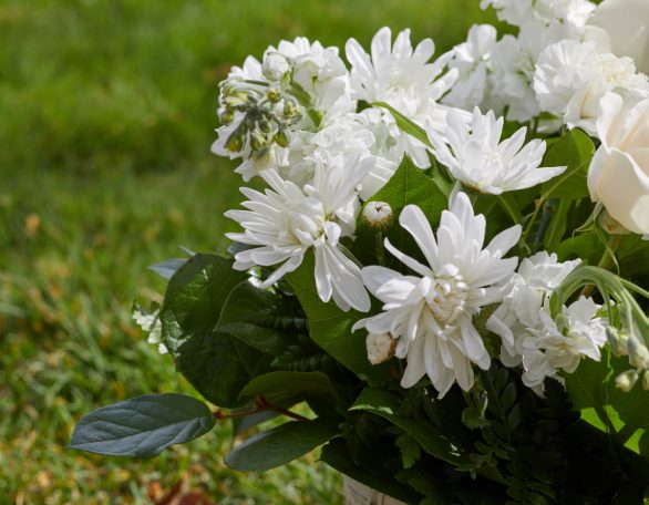 Close up for the bunch of fresh flowers.